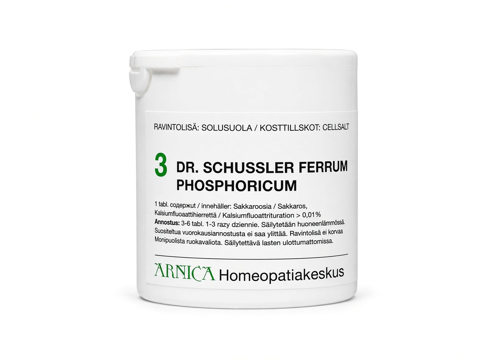 3. Schüssler Solusuola Ferrum phosphoricum