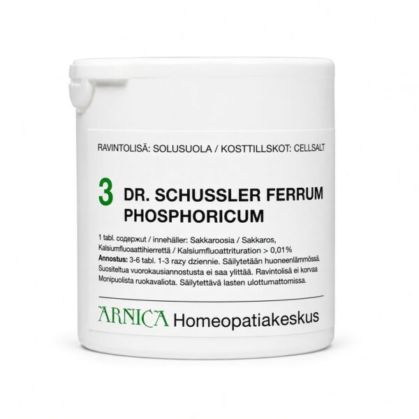 3. Schüssler Solusuola Ferrum phosphoricum