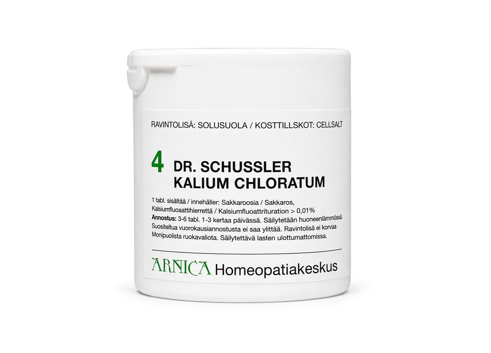 Schüssler solusuola 4 Kalium Chloratum
