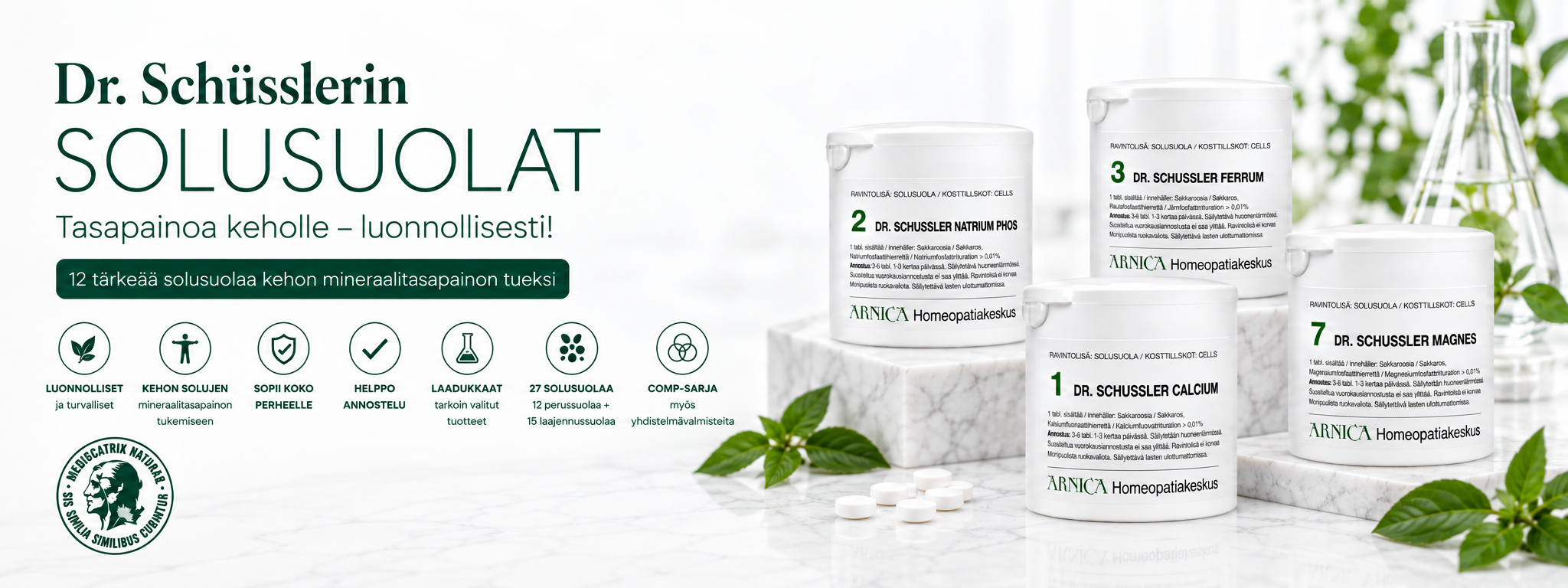 Dr. Schüsslerin solusuolat – Arnica Homeopatiakeskus