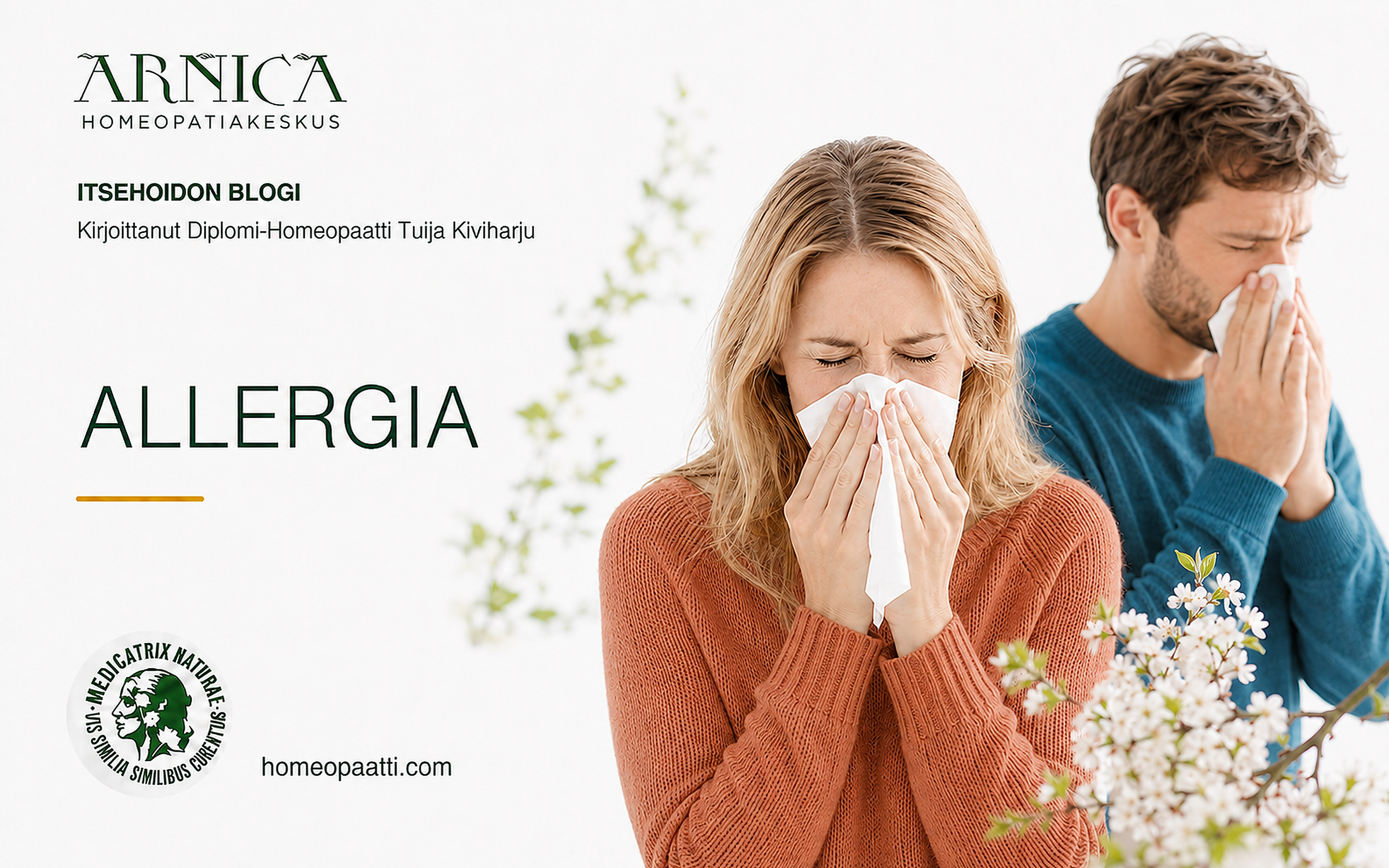 Allergiaoireita, Aivastelua, Flunssaa? Apua Homeopatiasta!